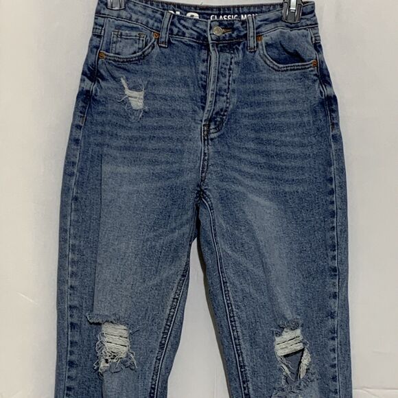 S.O.N.G Classic Mom Jean Womens 1/25 Button Fly Cropped CC - Picture 2 of 5